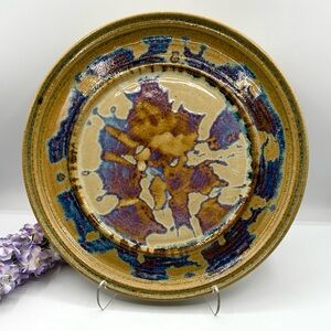 Large Studio Pottery Plate signed by artist.